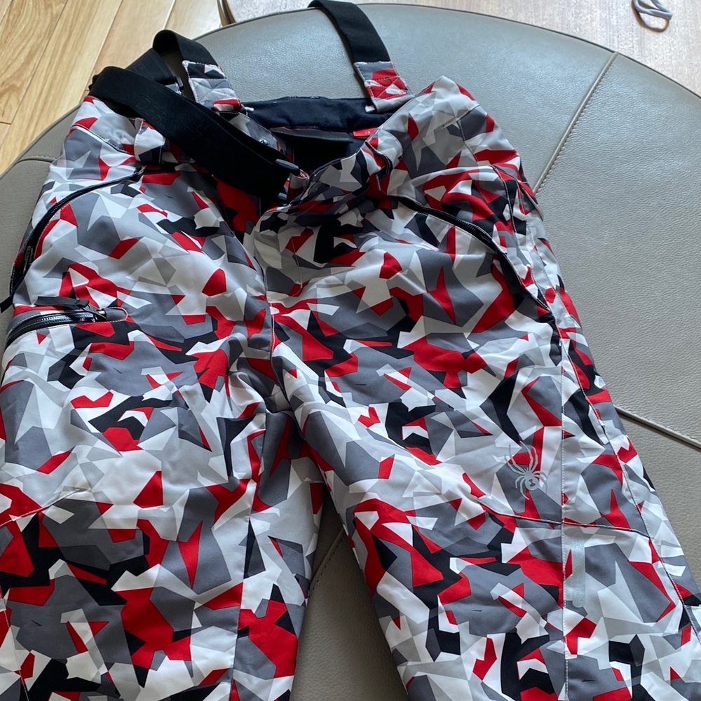 Spyder Black Ski Pants with Red Accent